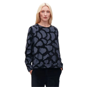 COS velvet flock print top